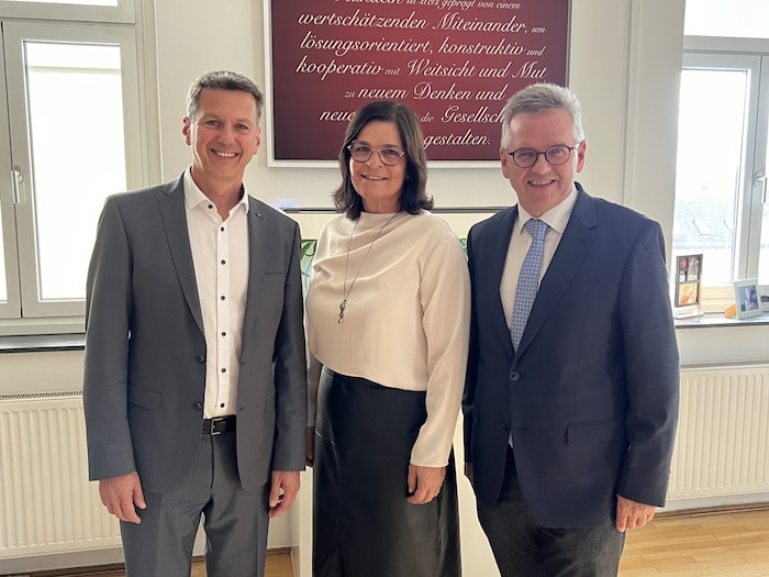 Neo-Parteichef Fellner mit Lagger-Pöllinger und Scherwitzl.