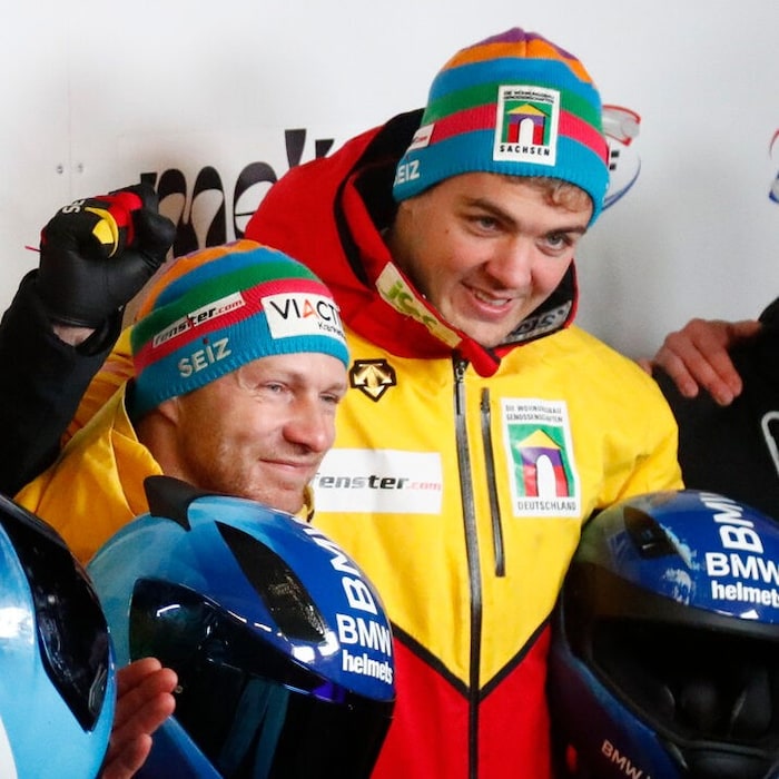 Francesco Friedrich (l.) mit Simon Wulff