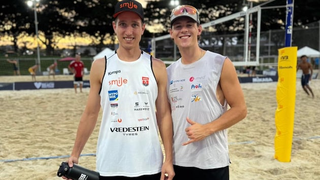 Julian Hörl (li.) und Laurenc Grössig machen auf den Philippinen gemeinsame Sache.