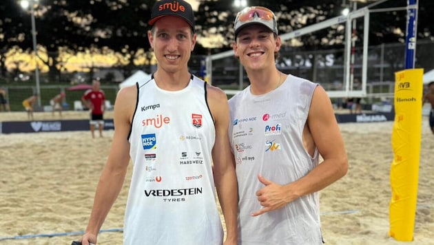 Gemeinsam am Court: Julian Hörl (li.) und Laurenc Grössig.