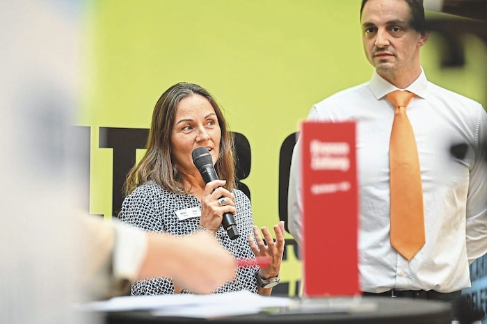 Moderne Pflegekräfte: Priscilla Fürst und Manuel Brandstetter.