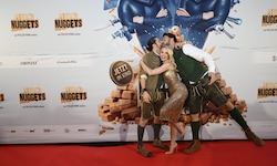 Hatten Spaß am Set und bei der Premiere: Pizzera, Jaus und Schneider