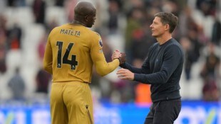 Jean-Philippe Mateta (li.) zählt zu den Schlüsselspielern von Oliver Glasner.