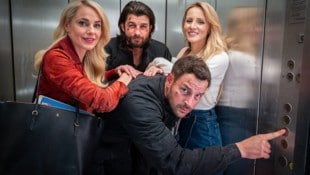 Ein Film voller Stars (v. l.): Silvia Schneider, Otto Jaus, Melissa Naschenweng und Paul Pizzera ...