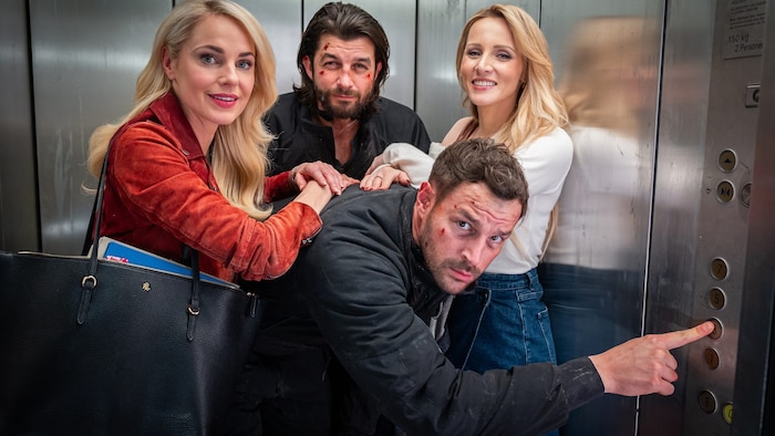 Ein Film voller Stars (v. l.): Silvia Schneider, Otto Jaus, Melissa Naschenweng und Paul Pizzera ...