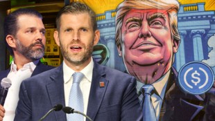 Trumps Söhne Donald Trump Jr. und Eric sind groß im Geschäft mit Kryptowährungen, aber auch ...