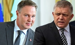 Andreas Babler steigt auf, Robert Fico und seine Partei SMER ist in der Fraktion der ...