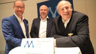 Wirtschafts-LR Mario Gerber, Stada-Vorstand Frank Staud, MC-Vorsitzender Helmut Lutz (von ...