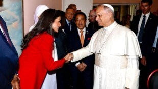 Königin Letizia besuchte am Donnerstag Rom und traf im Zuge einer Veranstaltung der Vereinten ...