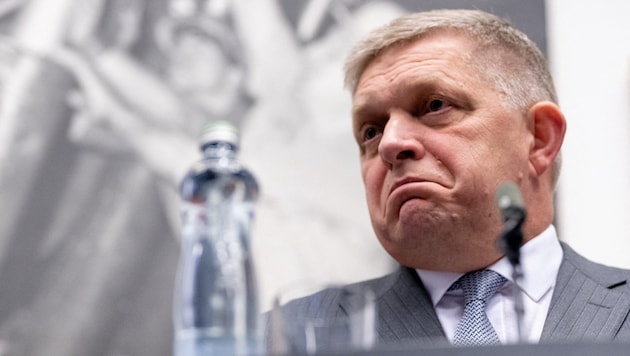 Robert Fico, Vorsitzender der Partei Smer-Sozialdemokratie, ist aufgrund seiner Politik bei ...
