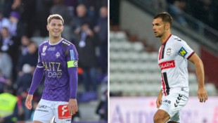 Luca (li.) und Matteo Meisl treffen heute beim Spiel zwischen der Admira und Austria Salzburg in ...