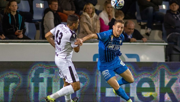 Im August 2023 stand Andy Heraf als Bregenz-Trainer, an der Seitenlinie, Amstetten-Stürmer ...