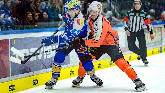 Die 99ers (re. Manuel Ganahl) feierten einen klaren Auswärtssieg in Villach.