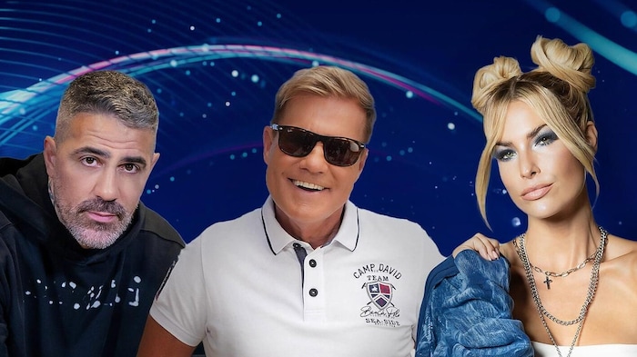 Bushido (links) sitzt gemeinsam mit Dieter Bohlen und Isi Glück in der Jury für „Deutschland ...