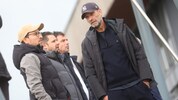 Hansi Eder, Bernhard Seonbuchner und Zsolt Löw im Gespräch mit Jürgen Klopp (v. li.).