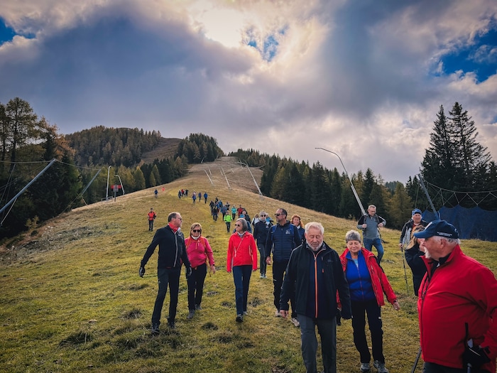 Gewandert wurde auch entlang der Skipisten.
