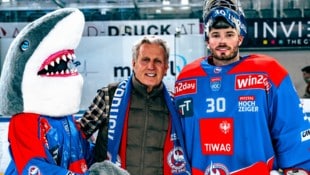 Stanley-Cup-Sieger Mike Vernon drückte Sohn Matt Vernon im HCI-Tor die Daumen.