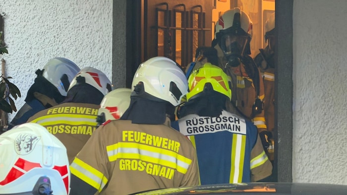 Löschangriff der Feuerwehr Großgmain