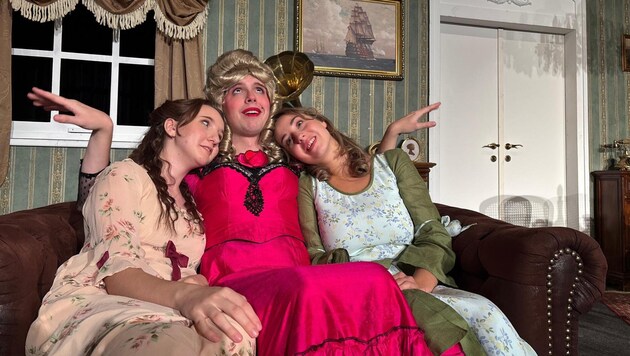 Tara Kerschbaumer und Susanne Wachernig finden Charleys Tante (Hannes Grabner) äußerst ...