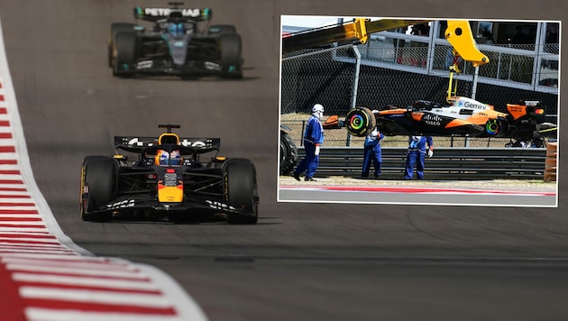Max Verstappen takes the sprint win in Austin. Both McLaren cars retired.