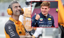 McLaren-Teamchef Andrea Stella und Max Verstappen