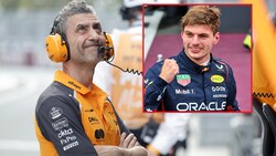 McLaren-Teamchef Andrea Stella und Max Verstappen