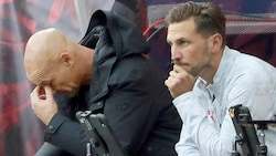 Trainer Thomas Letsch (li.) musste gegen Altach einmal mehr mitansehen, wie Red Bull Salzburg ...