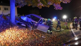 Der Lenker krachte mit voller Wucht gegen einen Baum.