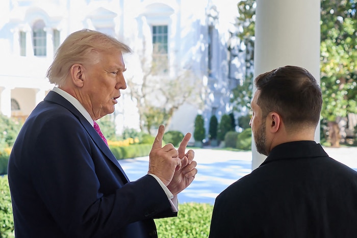 Trump (left) and Selenskyj in the White House