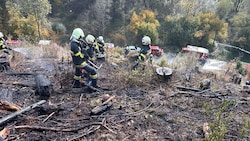 61 Einsatzkräfte schritten am Sonntag am Puxberg ein.