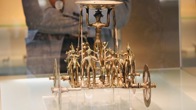 Der Strettweger Wagen im Archäologiemuseum in Eggenberg