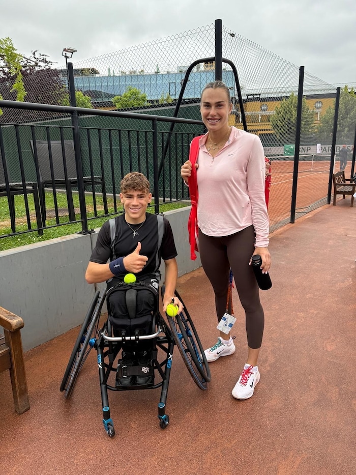 Erinnerungsfoto in Paris mit Aryna Sabalenka.