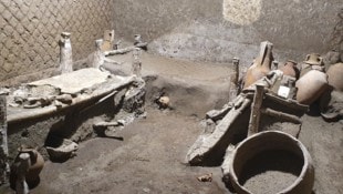 Eine legale archäologische Ausgrabung in Pompeii  in der italienischen Region Kampanien ...