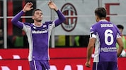 Da ist die Welt noch in Ordnung gewesen: nach Robin Gosens Tor zum 1:0 für die Fiorentina.