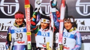 1993 triumphierte Anita Wachter (M.) vor Sophie Lefranc-Duvillard (l.) &amp; Carole Merle (r.).