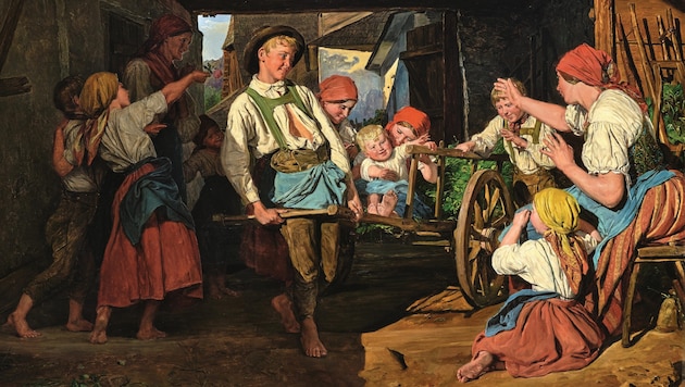 Ferdinand Georg Waldmüllers „Hansl’s erste Ausfahrt“ (Ausschnitt) aus dem Jahr 1858 bekommt bei ...