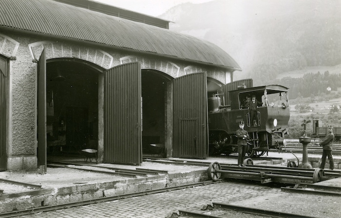 Das Heizhaus in Jenbach anno 1905.