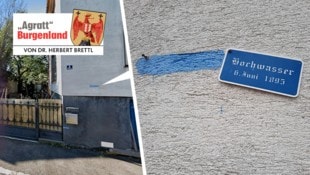 Krone KREATIV/Dr. Herbert Brettl Ein Strich auf einer Hauswand erinnert heute noch daran, wie hoch vor 130 Jahren das Wasser ...