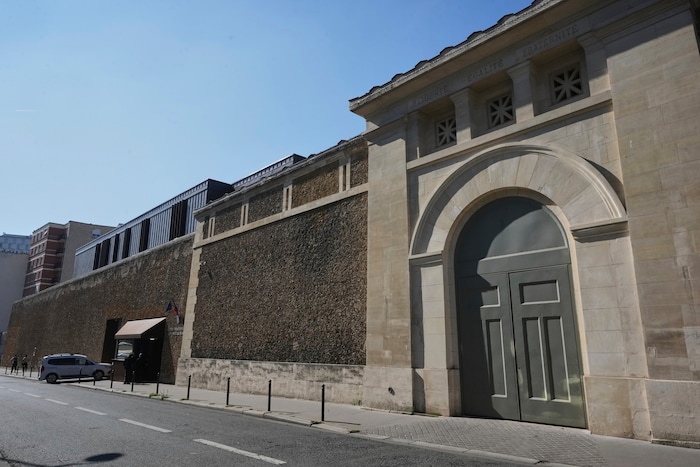 View of an entrance to La Santé prison