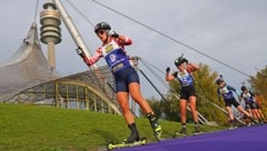 Anna Gandler beim Show-Rennen in München.