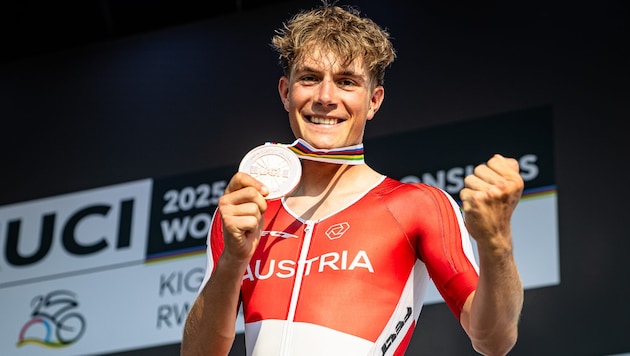 Marco Schrettl mit seiner WM-Medaille