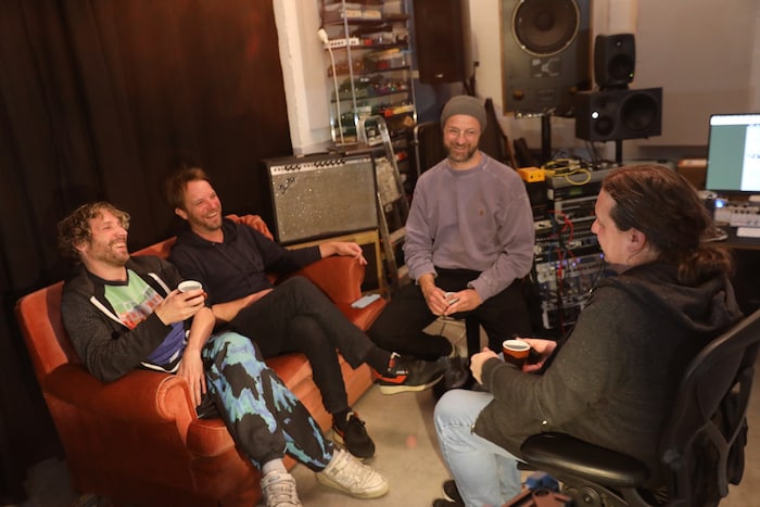 Das Trio im Gespräch mit „Krone“-Redakteur Fröwein in ihrem Studio und Proberaum im 20. Wiener ...
