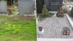Das Familiengrab (li.) verschwand einfach.
