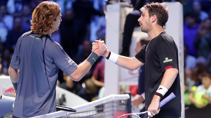 Andrej Rublew (links) verlor gegen den Briten Cameron Norrie (rechts).