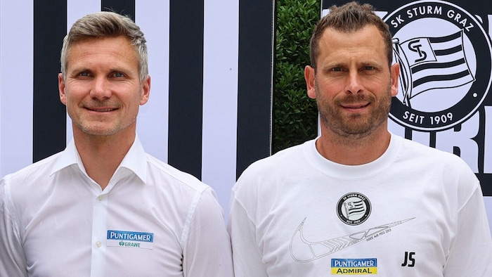 Most recently, there was a spat in Graz between sporting director (left, Parensen) and coach ...