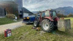 Bei der Maisballenpresse riss eine Antriebskette.