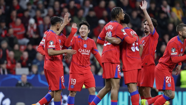 PSG traf sieben Mal in einer spektakulären Partie gegen Leverkusen.
