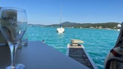 Der malerische Wörthersee in der Veldener Bucht