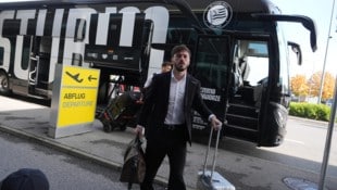 Otar Kiteishvili und Sturm hoben am Dienstag Nachmittag nach Schottland ab.