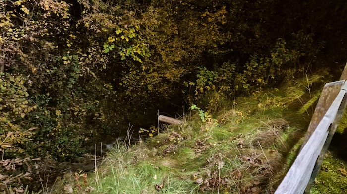 In diesem Bach wurde der Mann entdeckt.